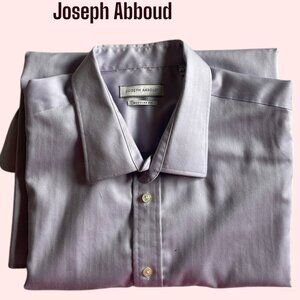 Joseph Abboud Big Tall Dress Shirt 19 36/37 Light Purple Regular Fit EUC